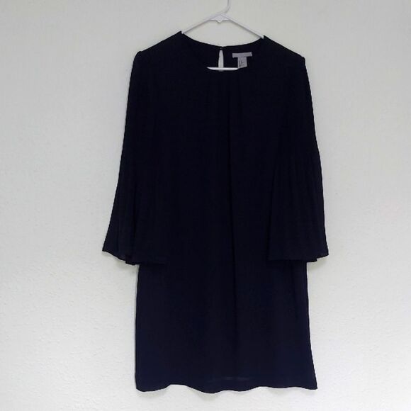 H&M Navy Blue Sheath Dress with Bell Sleeves - Picture 1 of 6